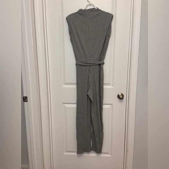 Sage Ribbed Knit Jumpsuit in Gray - Picture 3 of 3